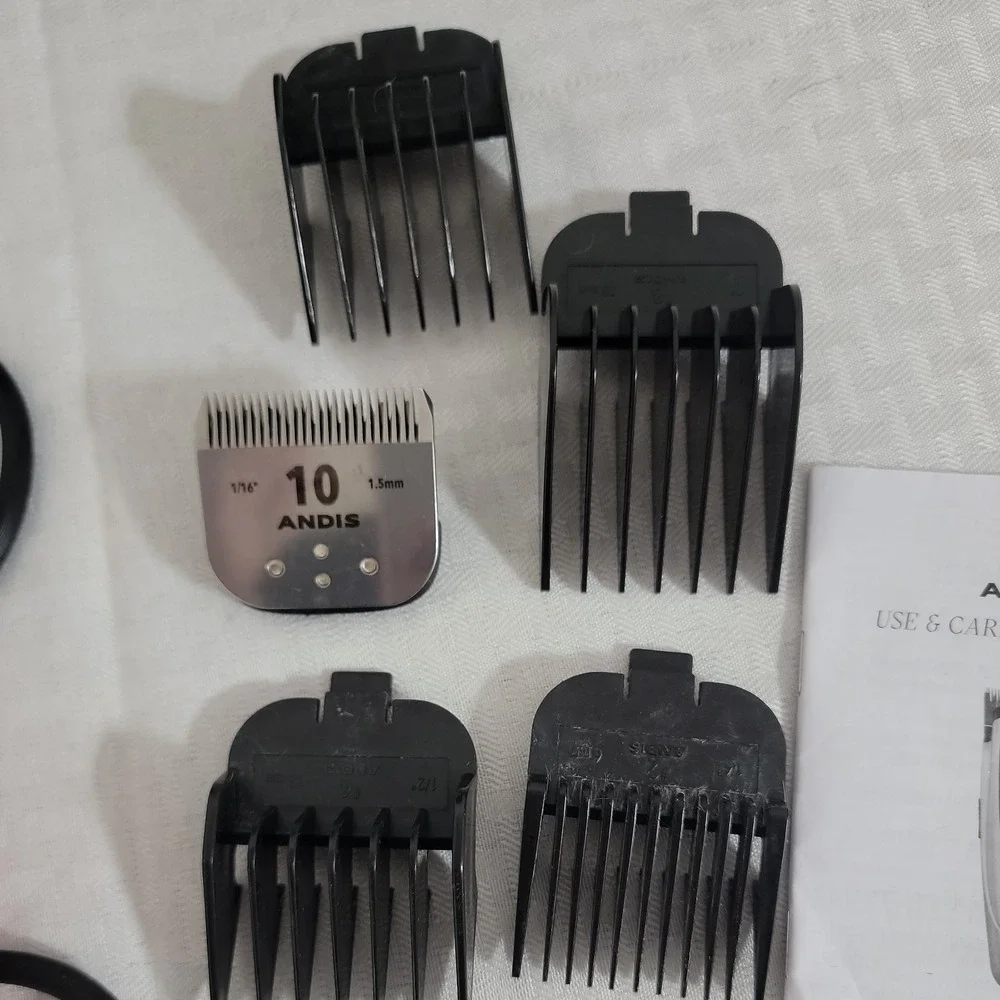 Andis EasyClip Versa Pink Pet Grooming Clipper Kit 10 7FC Blades AS IS